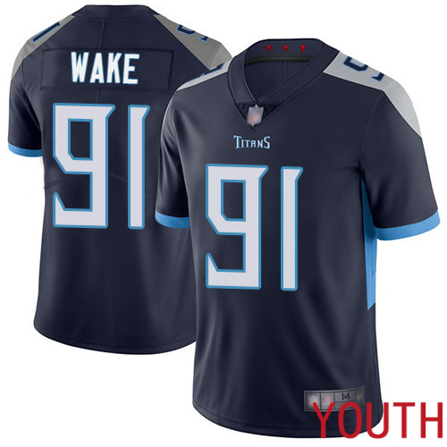 Tennessee Titans Limited Navy Blue Youth Cameron Wake Home Jersey NFL Football #91 Vapor Untouchable